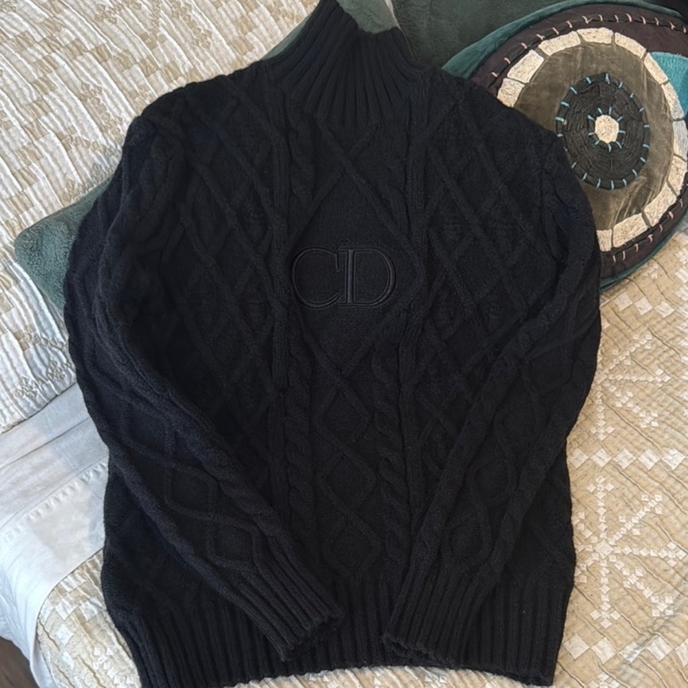 Black Cable Knit Sweater